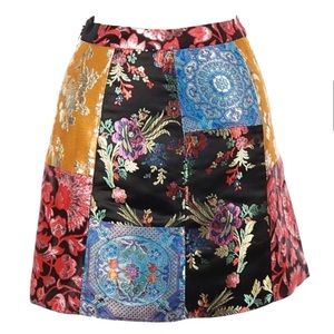 Alice and Olivia patchwork a-line skirt size 2
